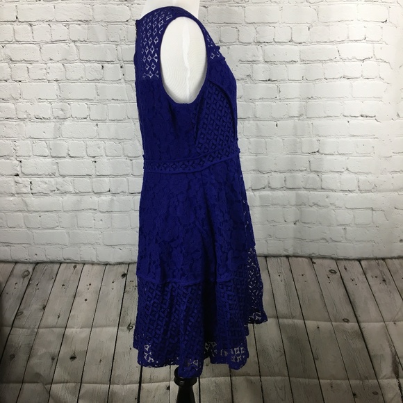 Xhilaration Cobalt Full Bloom Lace Dress - Picture 5 of 6